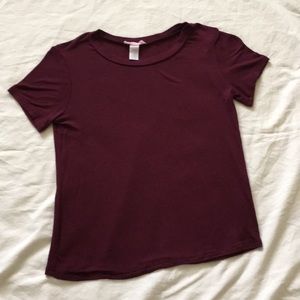 Full Tilt kids medium basic maroon tee